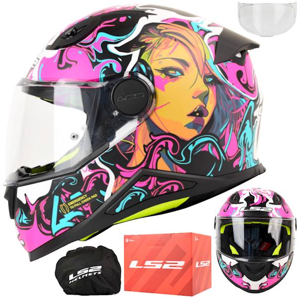 Kask LS2 FF812 Kid Cyberg Matt Purple Cyan
