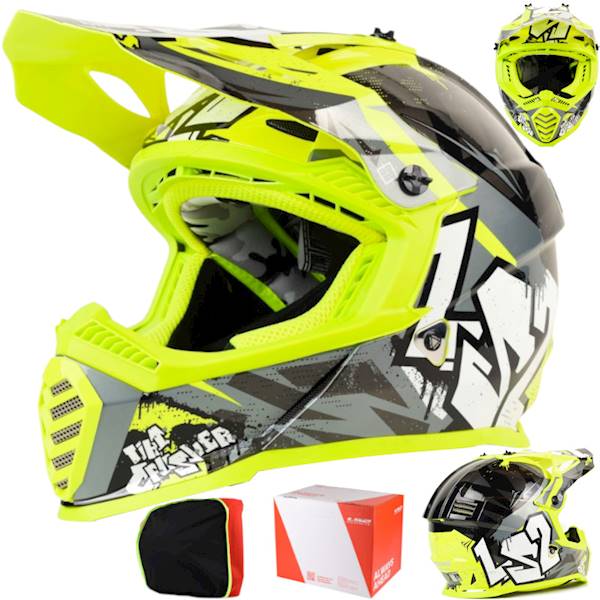 Kask LS2 MX437 Fast II Mini Crusher Bl.H-V L