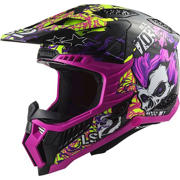 Kask LS2 MX703 C X-Force Fireskull Violet XXL