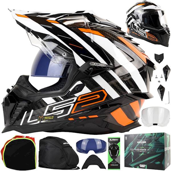 Kask LS2 MX701 Explorer C Edge Black Orange