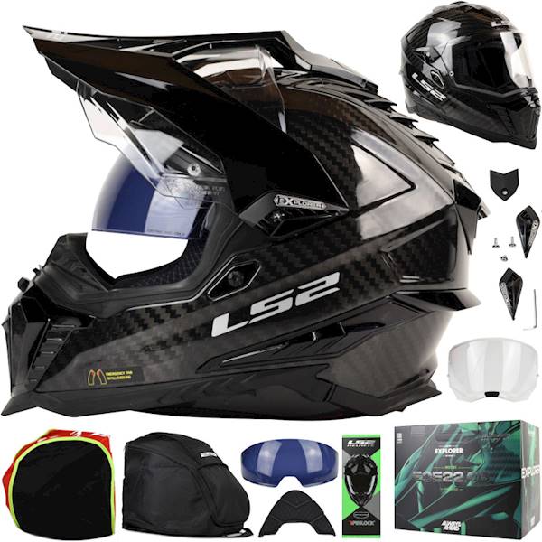 Kask LS2 MX701 C Explorer Solid Carbon