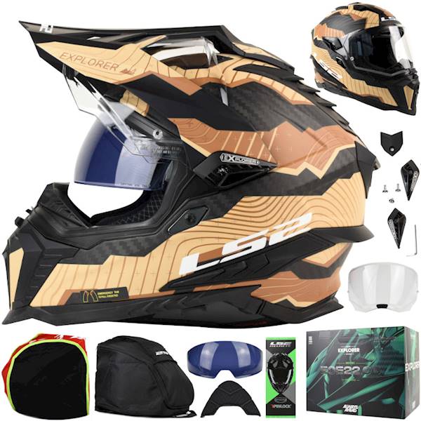 Kask LS2 MX701 Explorer C Trick M.Brown Sand XL