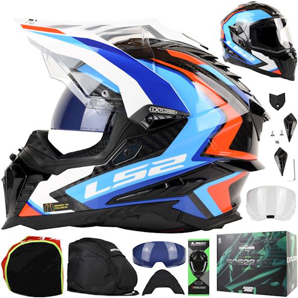 Kask LS2 MX701 Explorer C Frontier II Wh.Bl.