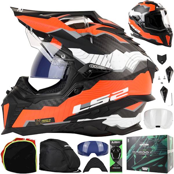 Kask LS2 MX701 Explorer C Trick M.Wh. Red