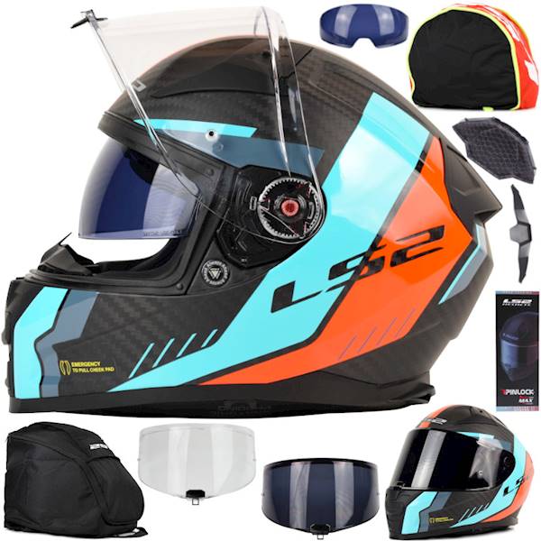 Kask LS2 FF811 Vector II C Grid Red Cyan XS