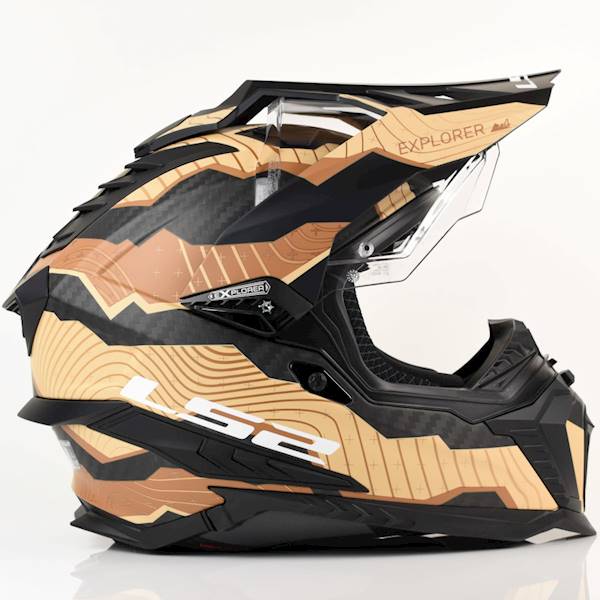 Kask LS2 MX701 Explorer C Trick M.Brown Sand S