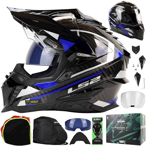 Kask LS2 MX701 C Explorer Adventure.Blu M