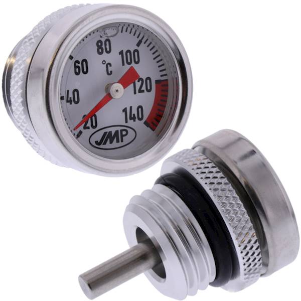 Wskaźnik temperatury oleju JMP M27x3mm srebrny/bia