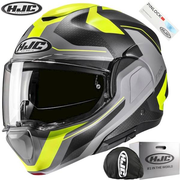 Kask HJC F100 Bios Grey/Yellow M