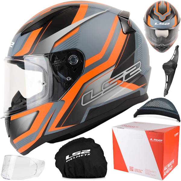 Kask LS2 FF353 Rapid II Flitz M.Ora.Grey M