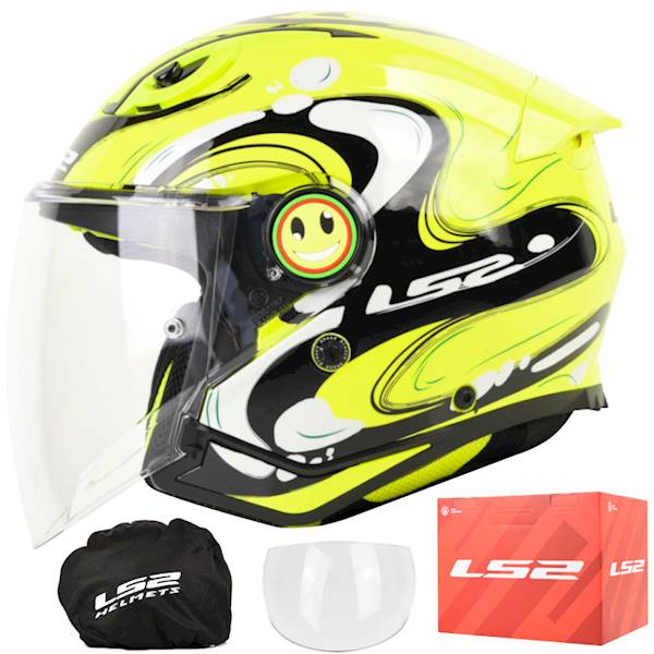 Kask LS2 OF622 Funny II Glup H-Vis Yellow M