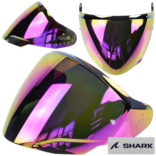 Szyba Shark Skwal i3 JET, Skwal JET irydowa/różowa