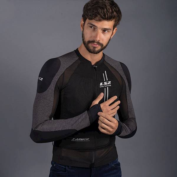 Bluza Zbroja LS2 X-Armor Man Black Silver XL-XXL