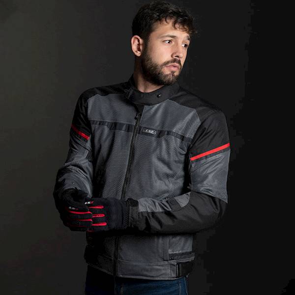 Kurtka LS2 Riva Man Black Dark Grey Red 4XL