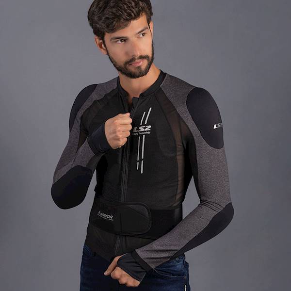 Bluza Zbroja LS2 X-Armor Man Black Silver M-L
