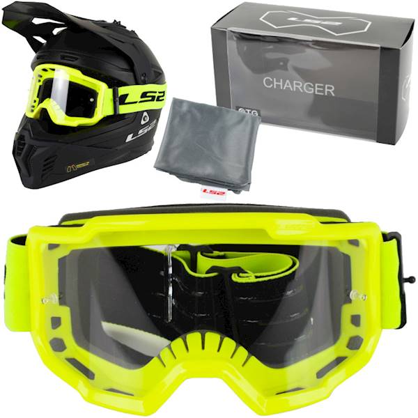 Gogle LS2 Charger Żółte Clear Visor