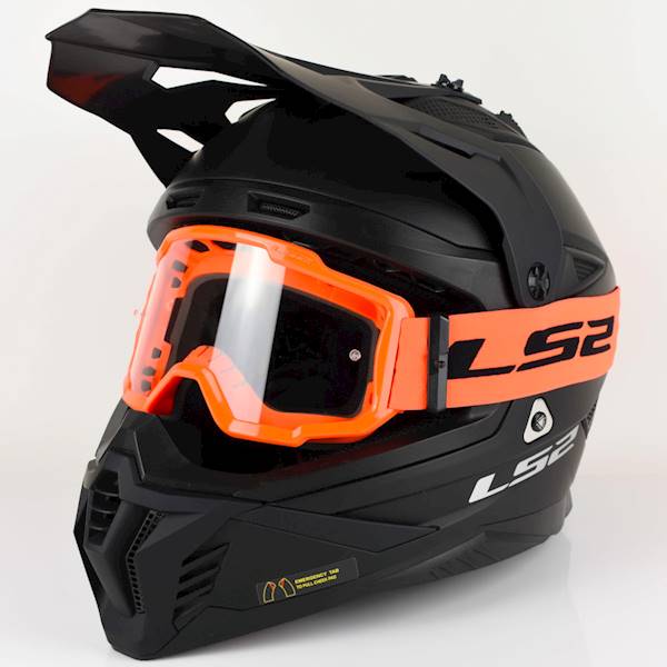 Gogle LS2 Charger Pomarańczowe Clear Visor