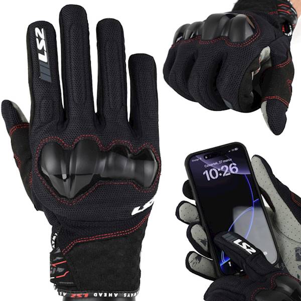 Rękawice LS2 Chaki Man Black XXL