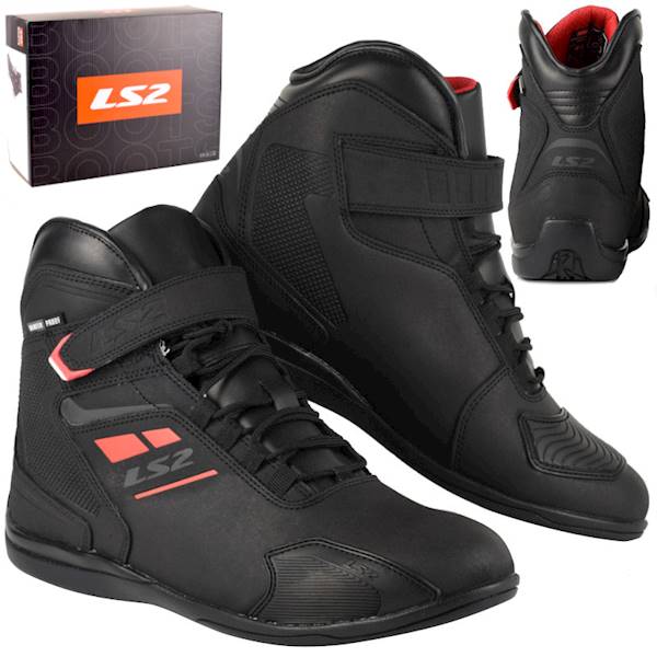 Buty motocyklowe LS2 Garra Man WP Black Red