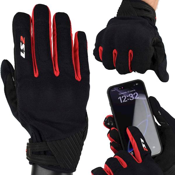 Rękawice LS2 Dart 2 Man Black Red 3XL