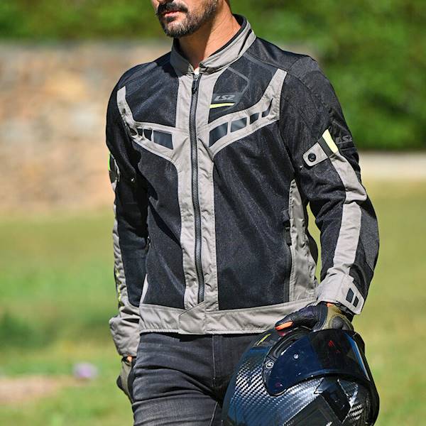 Kurtka LS2 Garda Air Man Black Grey H-V Orange XL