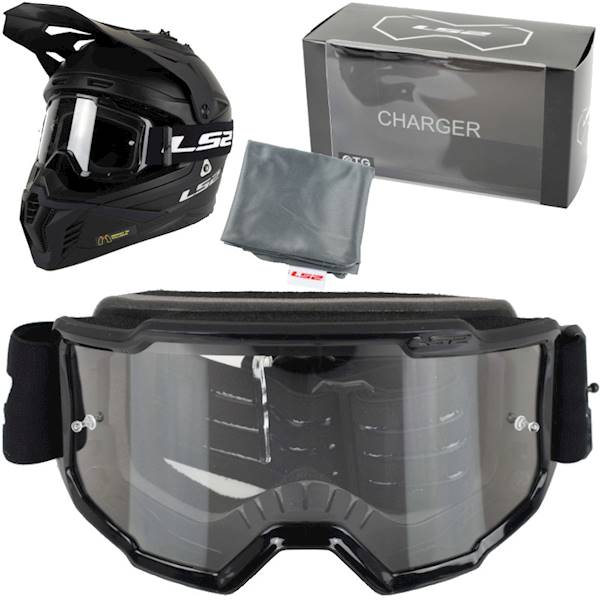 Gogle LS2 Charger Czarne Clear Visor