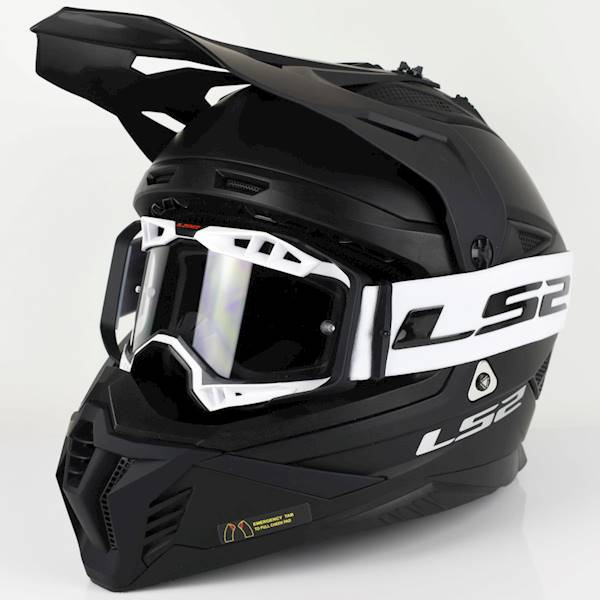 Gogle LS2 Aura Enduro Białe Pinlock Extra