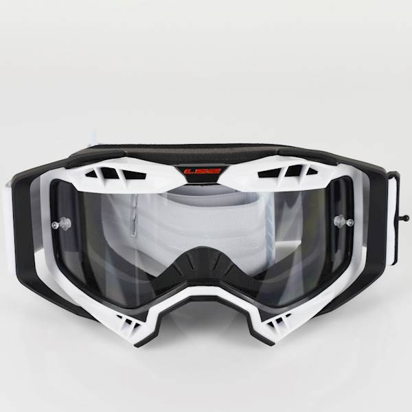 Gogle LS2 Aura Enduro Białe Pinlock Extra