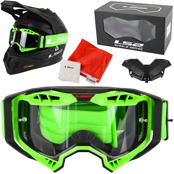 Gogle LS2 Aura Czarno-Zielone