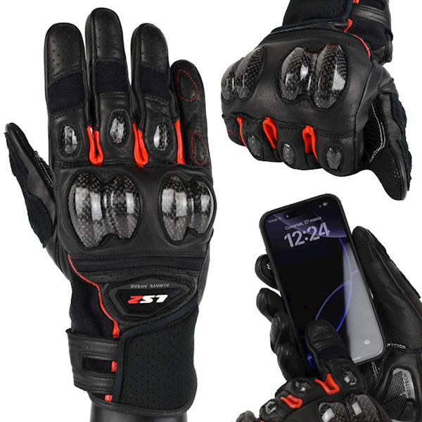 Rękawice LS2 Spark 2 Man Black Red 3XL