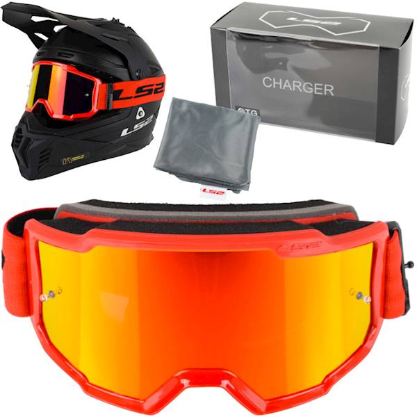 Gogle LS2 Charger Czerwone