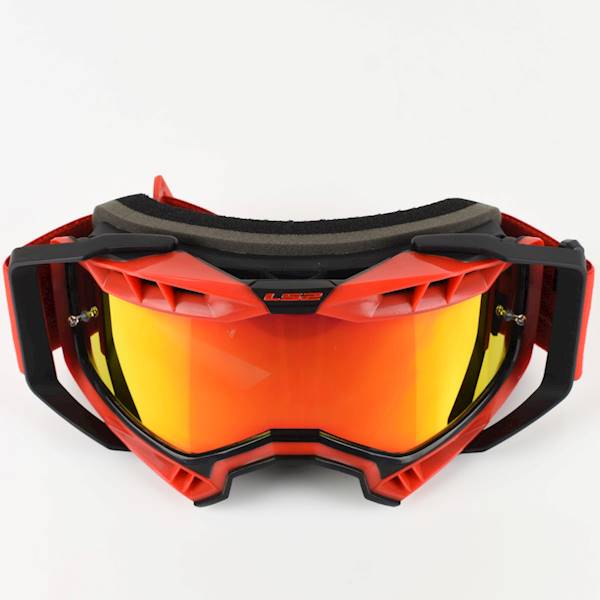 Gogle LS2 Aura Pro Czarno-Czerwone Lustrzanka