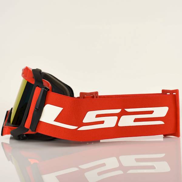 Gogle LS2 Aura Pro Czarno-Czerwone Lustrzanka