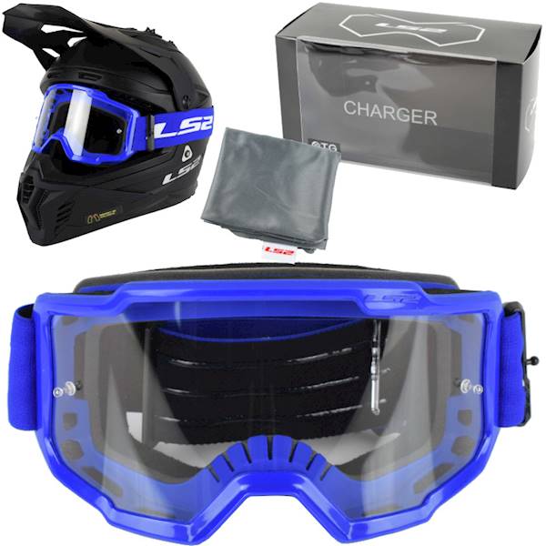Gogle LS2 Charger Niebieskie Clear Visor