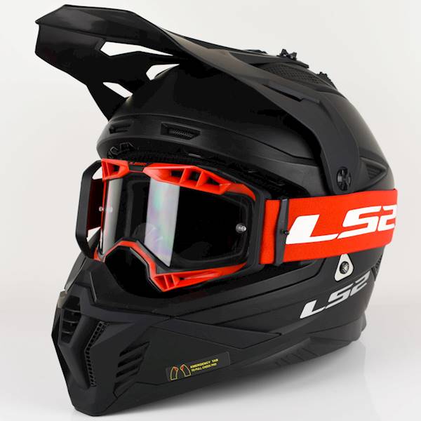 Gogle LS2 Aura Enduro Czerwone Pinlock Extra