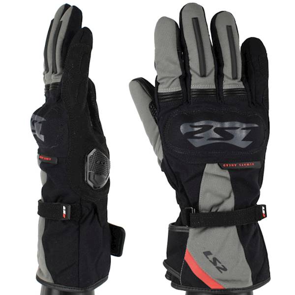 Rękawice Motocyklowe LS2 Snow Man Black Grey