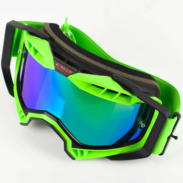 Gogle LS2 Aura Pro Czarno-Zielone Lustrzanka
