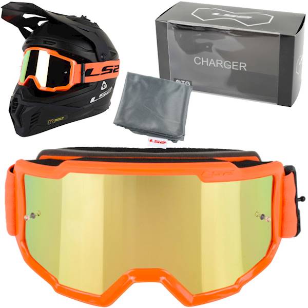 Gogle LS2 Charger Pomarańczowe