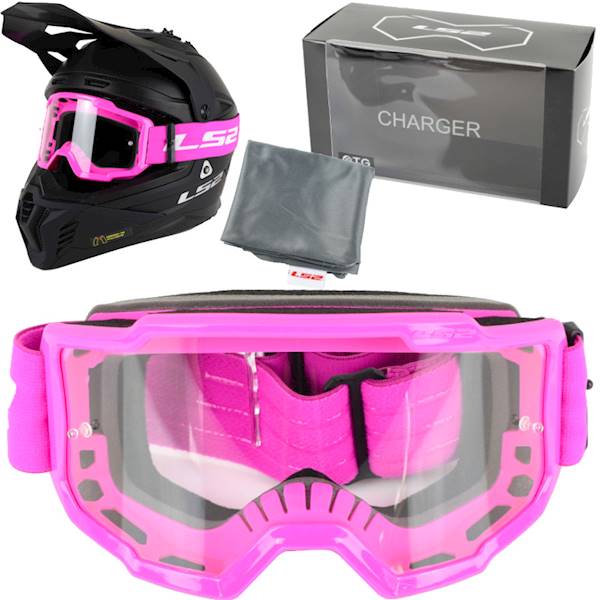 Gogle LS2 Charger Różowe Clear Visor