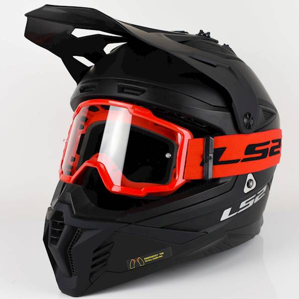 Gogle LS2 Charger Czerwone Clear Visor
