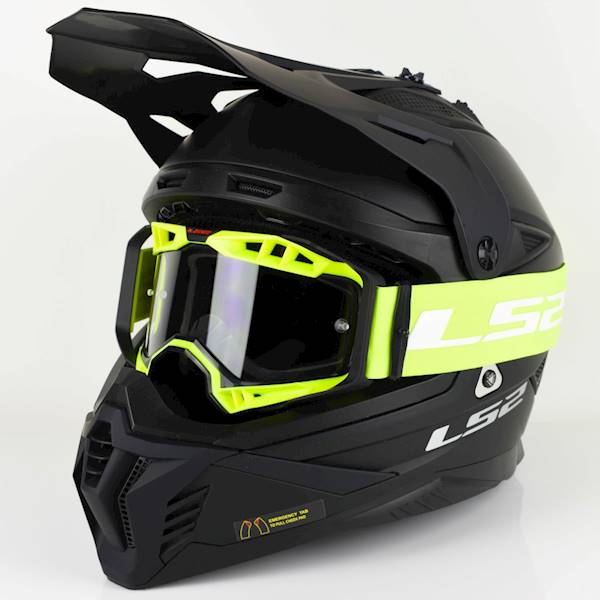 Gogle LS2 Aura Enduro Żółte Pinlock Extra