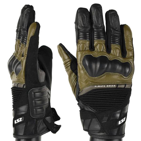 Rękawice LS2 Octane WP Leather Man Black Brown M