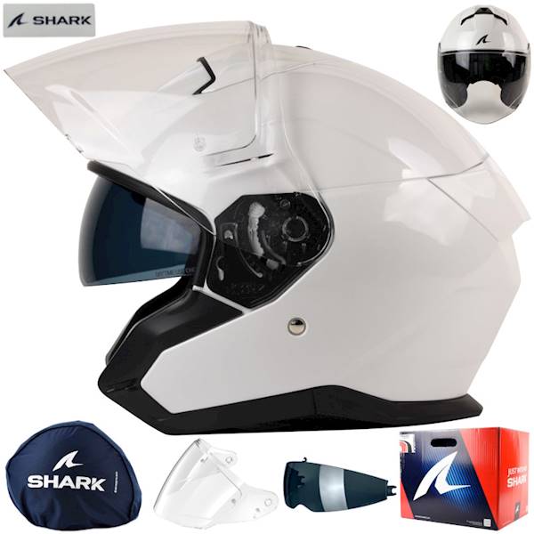 Kask Shark Skwal Jet Blank Biały połysk