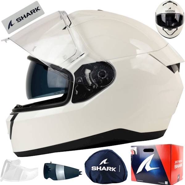 Kask Shark Ridill 2 Blank Biały połysk
