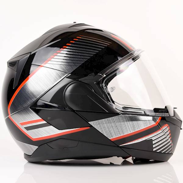 Kask Shark Oxo Sikter Czarny/Srebrny/Czerwony XL