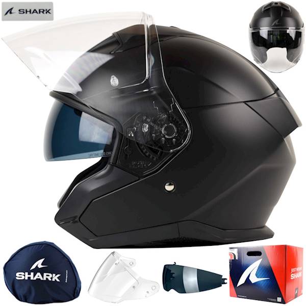 Kask Shark Skwal Jet Blank Mat Czarny XXL