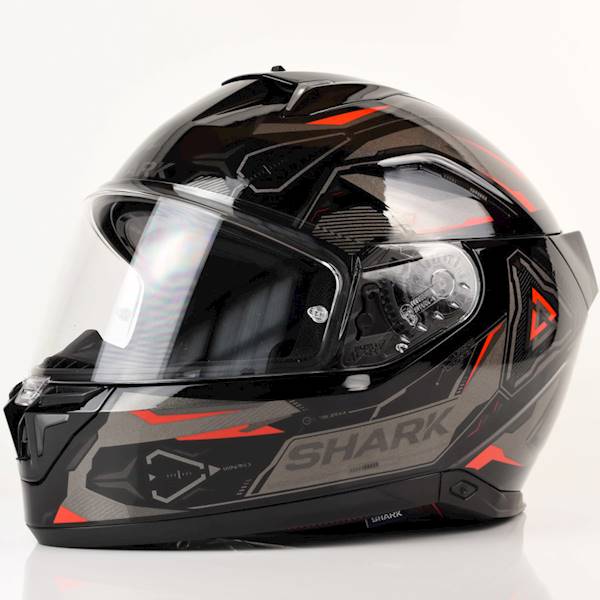Kask Shark Skwal i3 Linik Czar/Szar/Cze połysk S