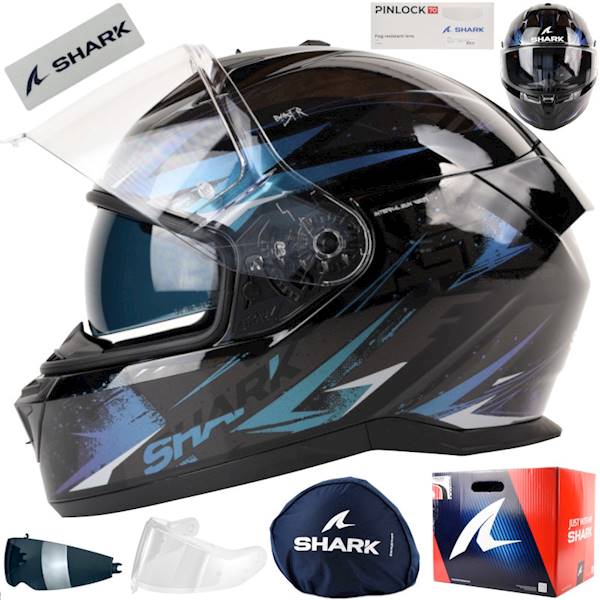 Kask Shark D-Skwal 3 Blast-R Sza/Fi/Cza połysk XL