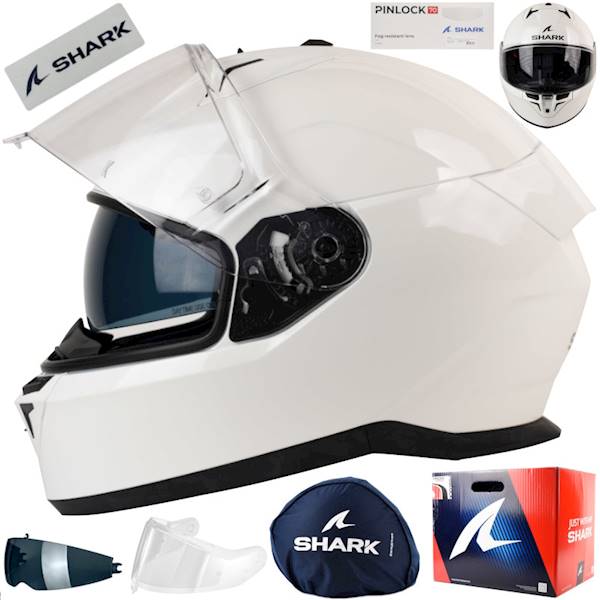 Kask Shark D-Skwal 3 Blank Biały połysk