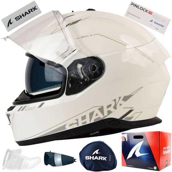 Kask Shark Skwal i3 Blank Sp Biały połysk XS